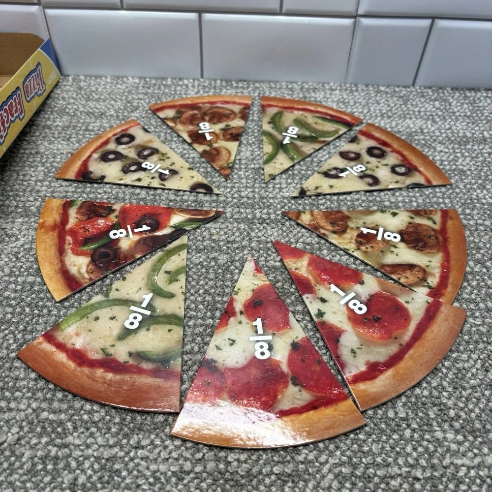 Pizza Fractions Fun Learning Resources Game Homeschool Math 100%‎ Complete